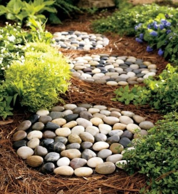15 DIY Garden Walkway Stone Ideas